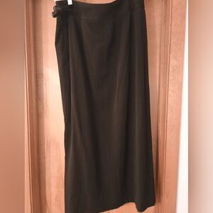 Marisa Christina Sz 12 Black Skirt Side Slit & Zipper Midi As Is See Pic Of Slit